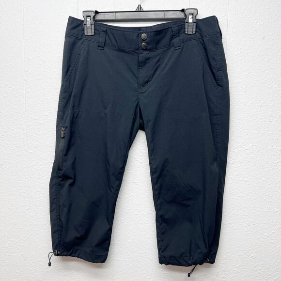 Columbia Cropped Hiking Pants Womens Size 6 Nylon Stretch Lightweight Neutral - Picture 1 of 12